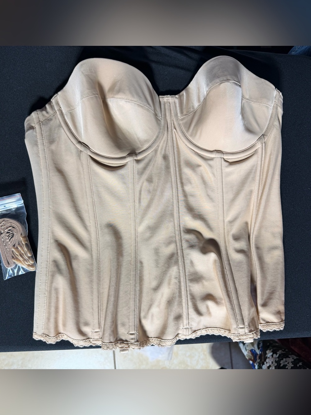 Strapless Longline Bustier Corset Top - Nude